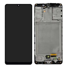 For Original AMOLED Samsung Galaxy A31 A315F 6.4 inch Screen Assembly with Frame - Black