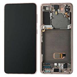 For Samsung Galaxy S21 Ultra 5G G998 Super AMOLED Screen Assembly with Frame - Pink