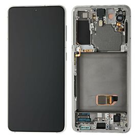 For Samsung Galaxy S21 Ultra 5G G998U Super AMOLED Screen Assembly with Frame - Silver