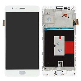 For OnePlus 3T  Screen Assembly with Frame - White