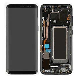 Refurbished For Samsung Galaxy S8 G950 Super AMOLED Screen Assembly with Frame - Black