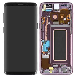 Refurbished For Samsung Galaxy S9 Plus S9+ G965 Super AMOLED Screen Assembly with Frame - Purple