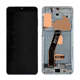 For Samsung Galaxy S20 5G G981 Super AMOLED Screen Assembly with Frame - Blue