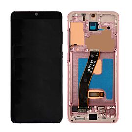 For Samsung Galaxy S20 5G UW G981V Super AMOLED Screen Assembly with Frame - Pink