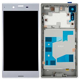 For Sony Xperia XZ LCD Screen Assembly with Dual SIM Frame - Silver
